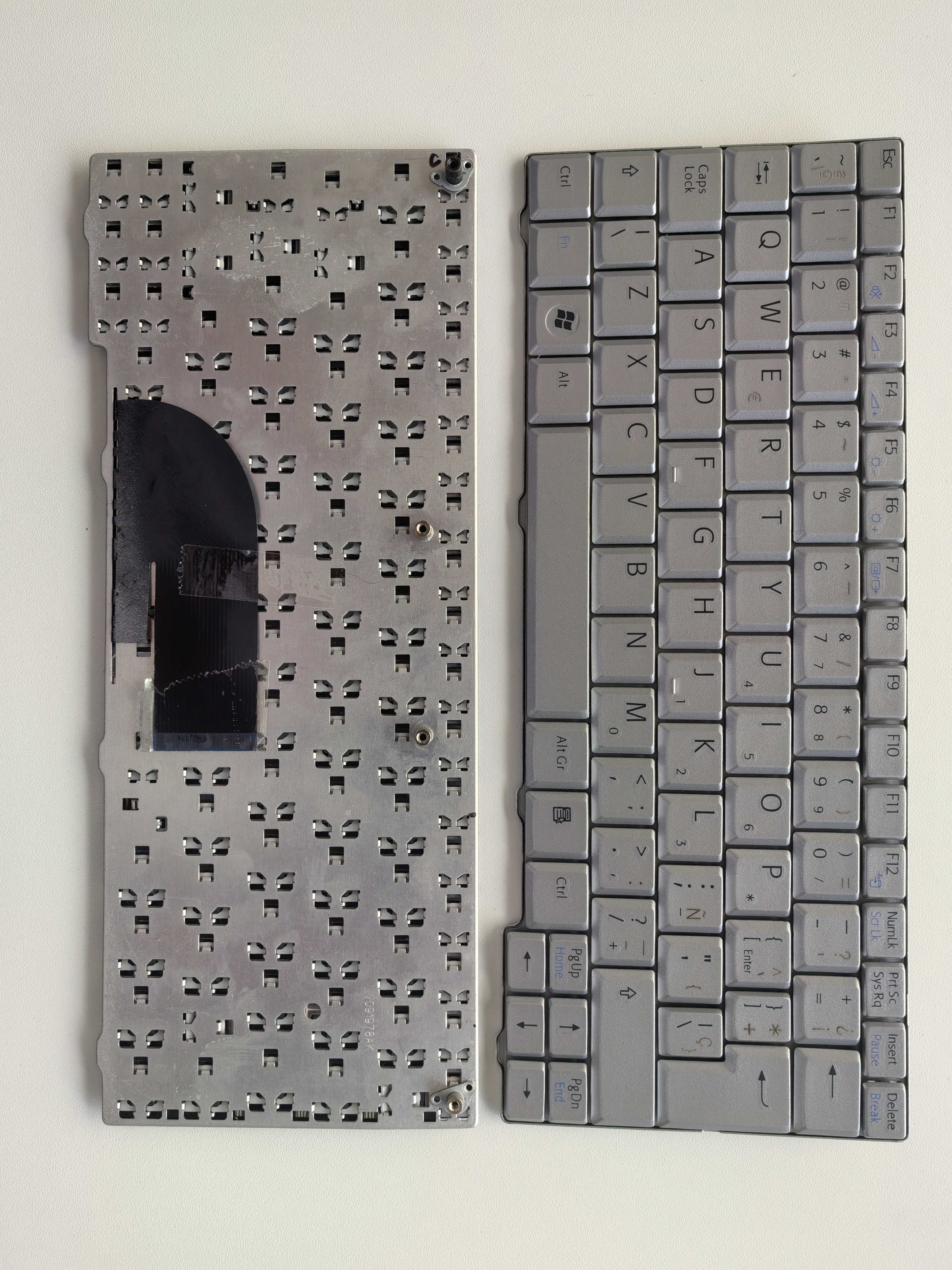 Picture of New Replacement Laptop Keyboard For SONY M12 small carriage return SILVER (OEM) SP Layout